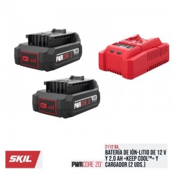 CARGADOR+2 BATERIAS 12V 2.Ah 2112BA SKIL
