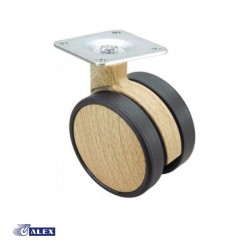 RUEDA GIRATORIA 80KG MADERA HAYA 1-0628