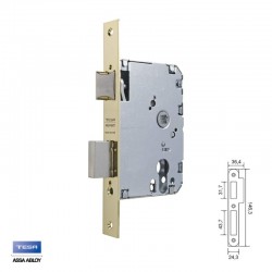 CERRADURA EMBUTIR 4010P 50mm C/CUAD SIN CILINDRO HL TESA