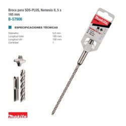 BROCA SDS 5x100x160mm NEMESIS MAKITA