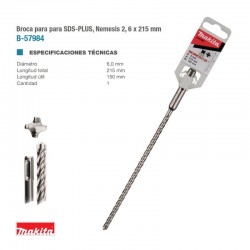 BROCA SDS 6x150x215mm NEMESIS MAKITA