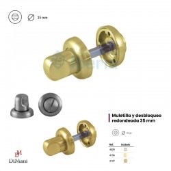 MULETILLA+DESBLOQUEO Ø35 LATON BRILLO 4156