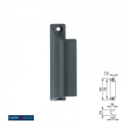 TIRADOR BALCONERA 430 90mm F9714 NEGRO HOPPE