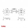 MULETILLA+DESBLOQ 3045 CROMO SAT TUPAI