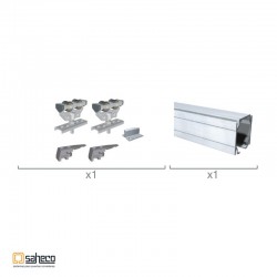 GUIA + ACCESORIOS SF-E75 KIT 2mt ALU NAT