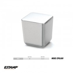 POMO 25X25mm NIQUEL CEPILLADO 8151-038