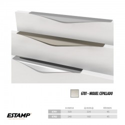 TIRADOR 320/224 mm NIQUEL CEPILLADO 6782-038