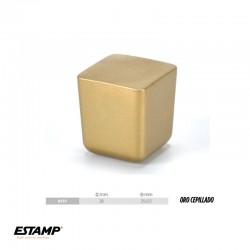 POMO 25X25mm ORO CEPILLADO 8151-020