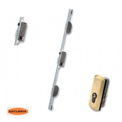 CERRADURA MIXTA 2000B3 CR MATE C45 DS15 3030 ESCUDO 424P ORO EZCURRA