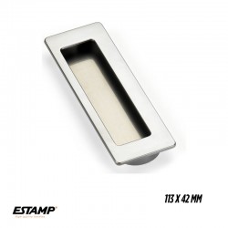 TIRADOR EMBUTIR 3702 038 113X42mm NIQUEL CEPILLADO