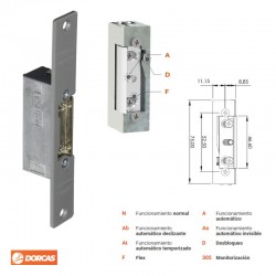 ABREPUERTAS 45 ADF P PEQUEÑO GRIS 8-12V