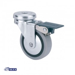 RUEDA GIRAT C/FRENO 22KG GOM GRIS 1-0551