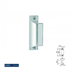 TIRADOR BALCONERA 430 70mm F1 ALUMINIO PLATA HOPPE
