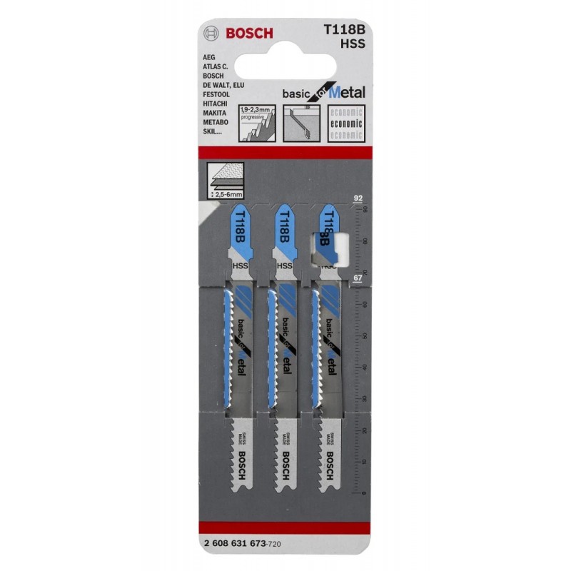 HOJAS SIERRA CALAR T 118 B METAL 3 Uds