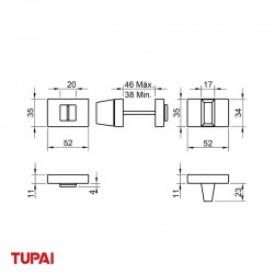MULETILLA+DESBLOQ 3045 CROMO SAT TUPAI