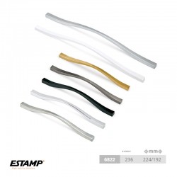 TIRADOR 6822 032 236-224/192mm NEGRO MAT