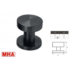 POMO PUERTA 65MM INOX NEGRO 879 MHA