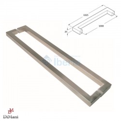 MANILLON DOBLE BARRA CUAD 25/1000 INOX