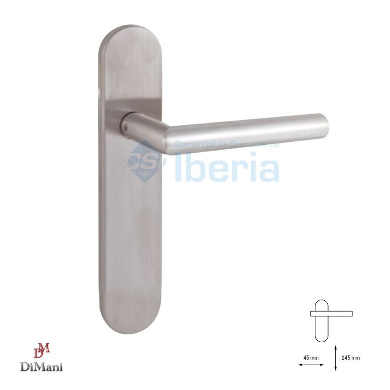 MANILLA JGO 5032 L RECTA PLACA INOX