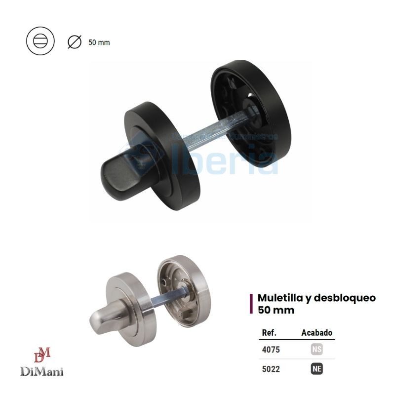 MULETILLA DESBLOQUEO ZAMAK Ø50 NEGR 5022