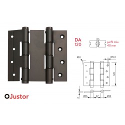 BISAGRA MUELLE 54 DA 120x40 2Uds NEGRO