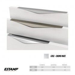 TIRADOR 240/160 mm CROMO MATE 6782-800