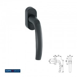 MANILLA VENTANA ATLANTA 0530 US952 32-42 F9714 NEGRO MATE HOPPE