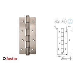 BISAGRA MUELLE SA 180mm 2Uds INOX JUSTOR