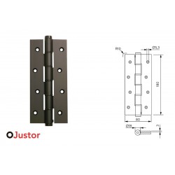 BISAGRA MUELLE SA 180mm 2Ud NEGRO JUSTOR