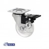 RUEDA GIRAT FRENO 75 TRANSPARENTE 1-0662