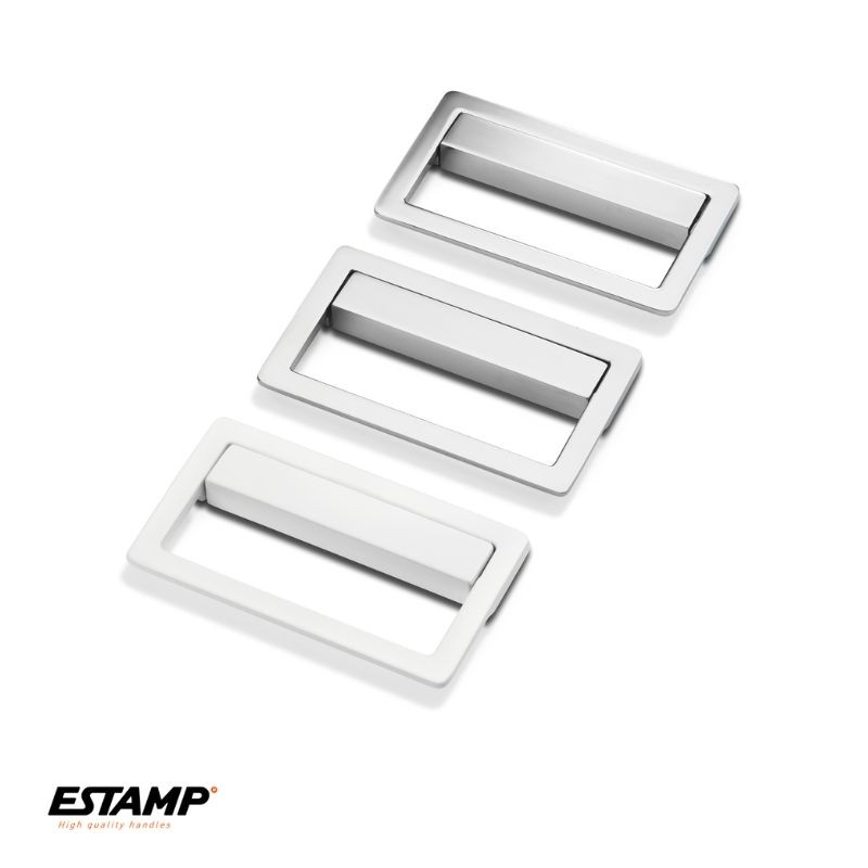 TIRADOR 3281 002 90X64mm BLANCO BRILLO
