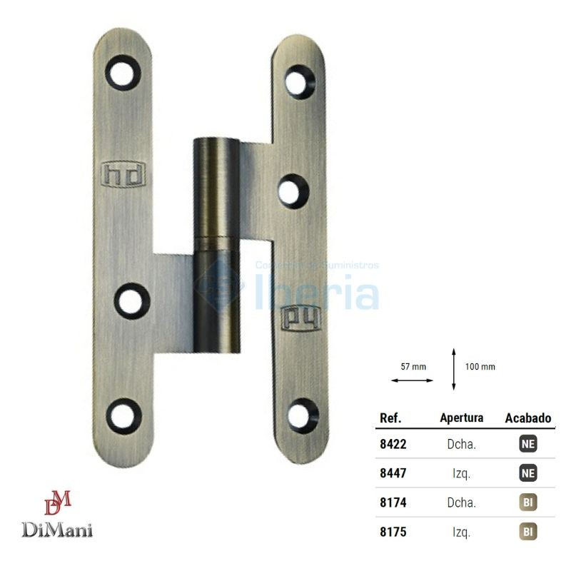PERNIO 100X57 S/REM BRONCE ING IZDO 8175