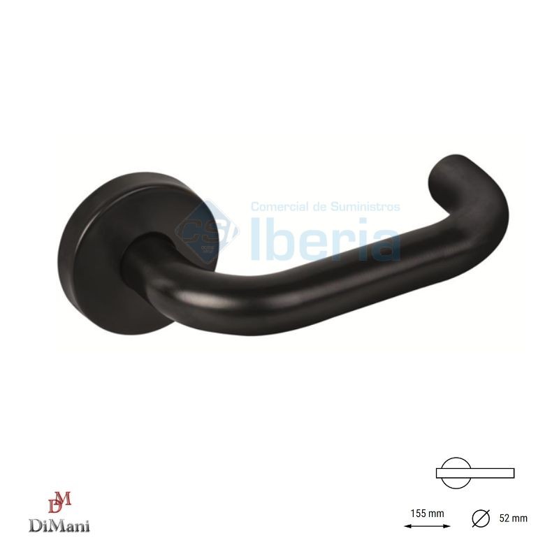 MANILLA JGO 5231 C/ROS U INOX NEGRA