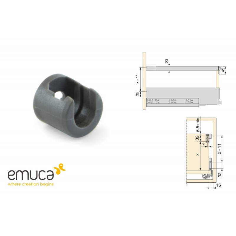 SOPORTE FRONTAL BARANDILLA GRIS 3110021