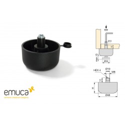 PATA NIVELADOR INT D48x27 NEGRO EMUCA