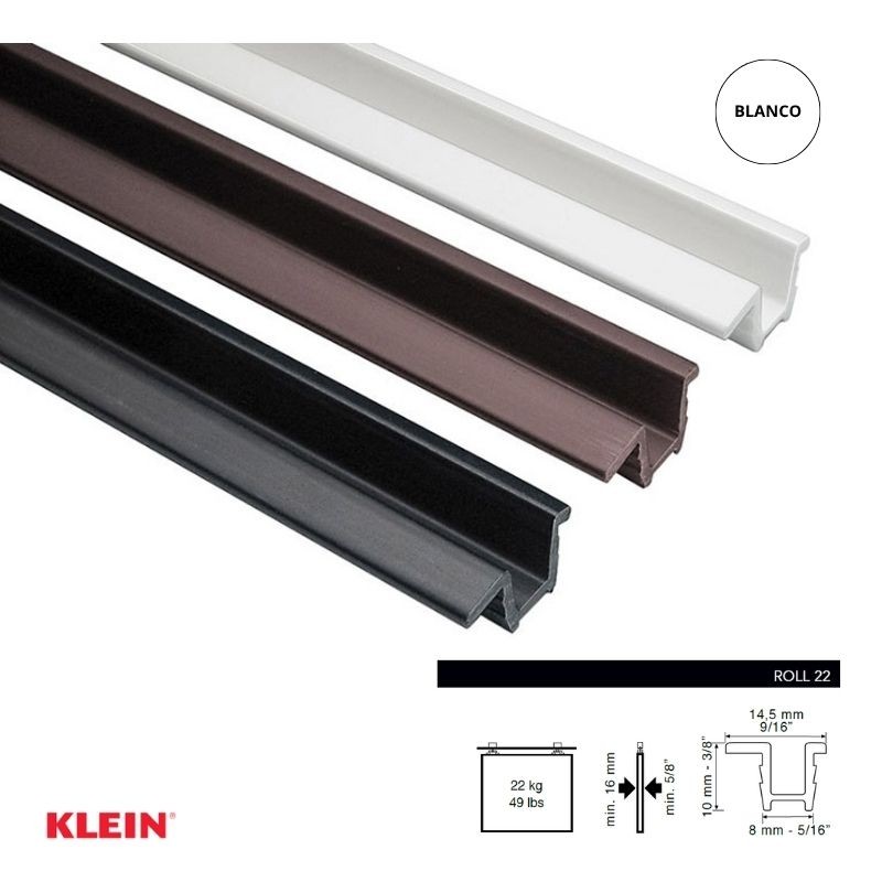 CARRIL ROLL 22 3Mts PVC BLANCO 3214 KLEIN