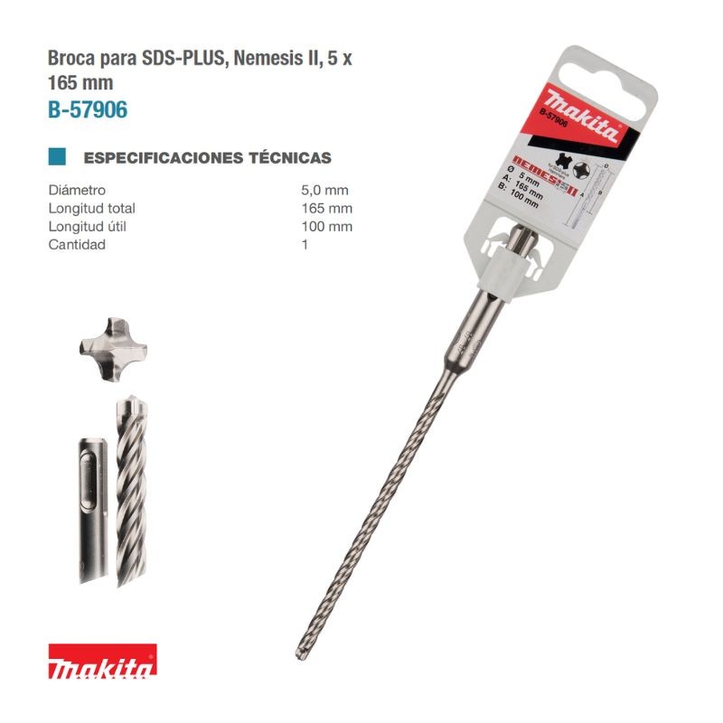 BROCA SDS 5x100x160mm NEMESIS MAKITA