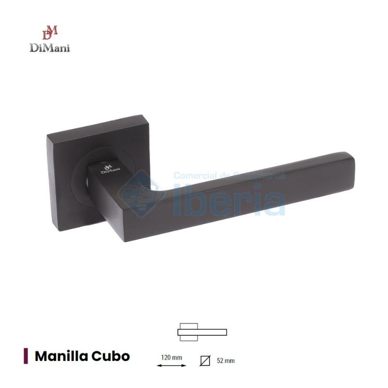 MANILLA JGO 4226 CUBO C/R CUAD ZAMAK NEG