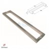 MANILLON DOBLE BARRA CUAD 25/1000 INOX