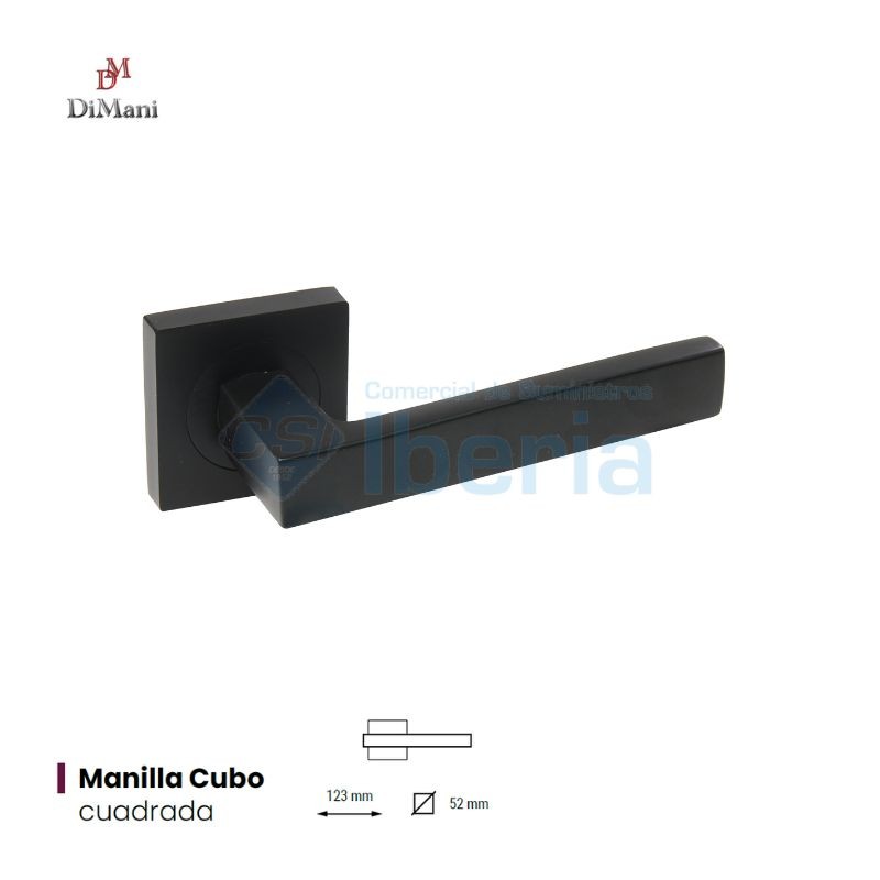 MANILLA 4223 CUBO C/R CUAD ALUM NEGRO