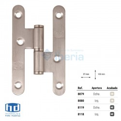 PERNIO 100x57 S/REMATE INOX IZQ 8080