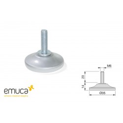 NIVELADOR PATA PRISMA M6 GRIS METAL D35