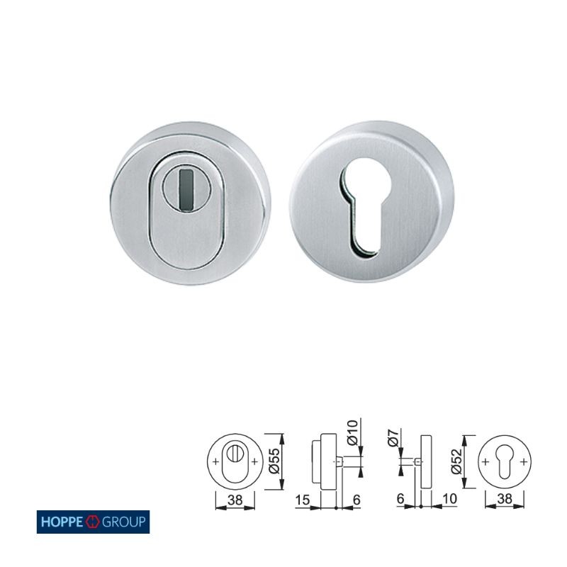BOCALLAVE SEGURIDAD E42ZNSB-ZA/42HS F69 INOX MATE HOPPE