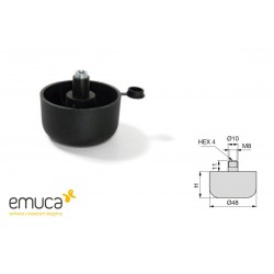 PATA NIVELADOR INT D48x45 NEGRO EMUCA