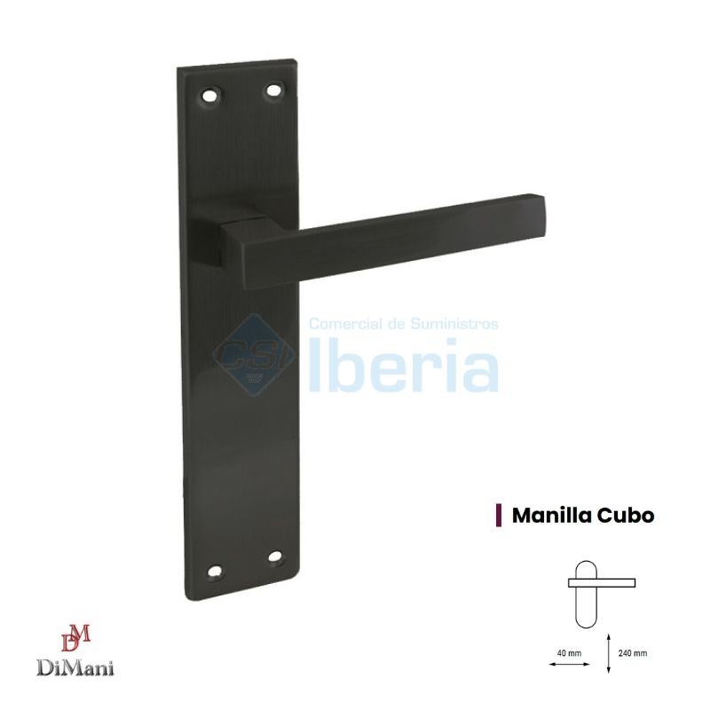 MANILLA JGO 4253 CUBO C/P ZAMAK NEGRO