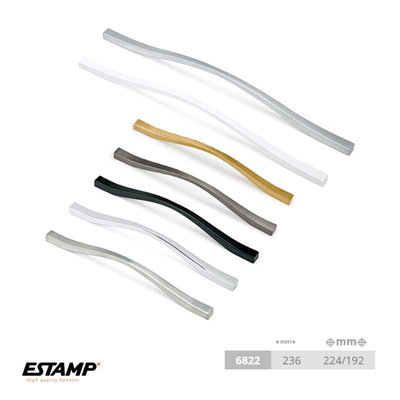 TIRADOR 6822 032 236-224/192mm NEGRO MAT