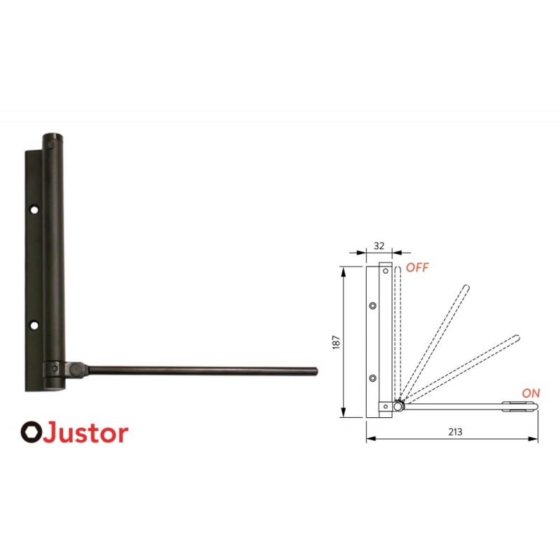 BRAZO MUELLE MB 56 NEGRO 40KG JUSTOR