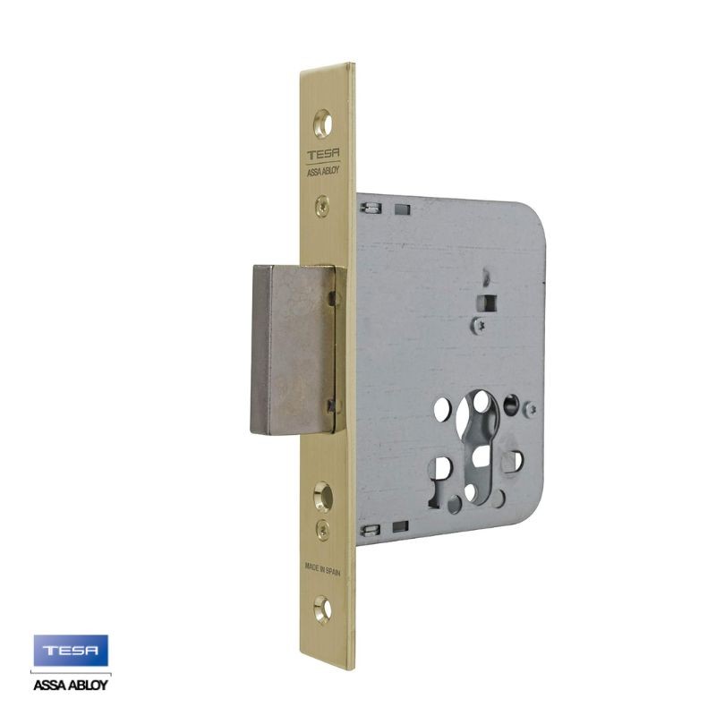 CERRADURA EMBUTIR 4031/60mm H LATONADO TESA