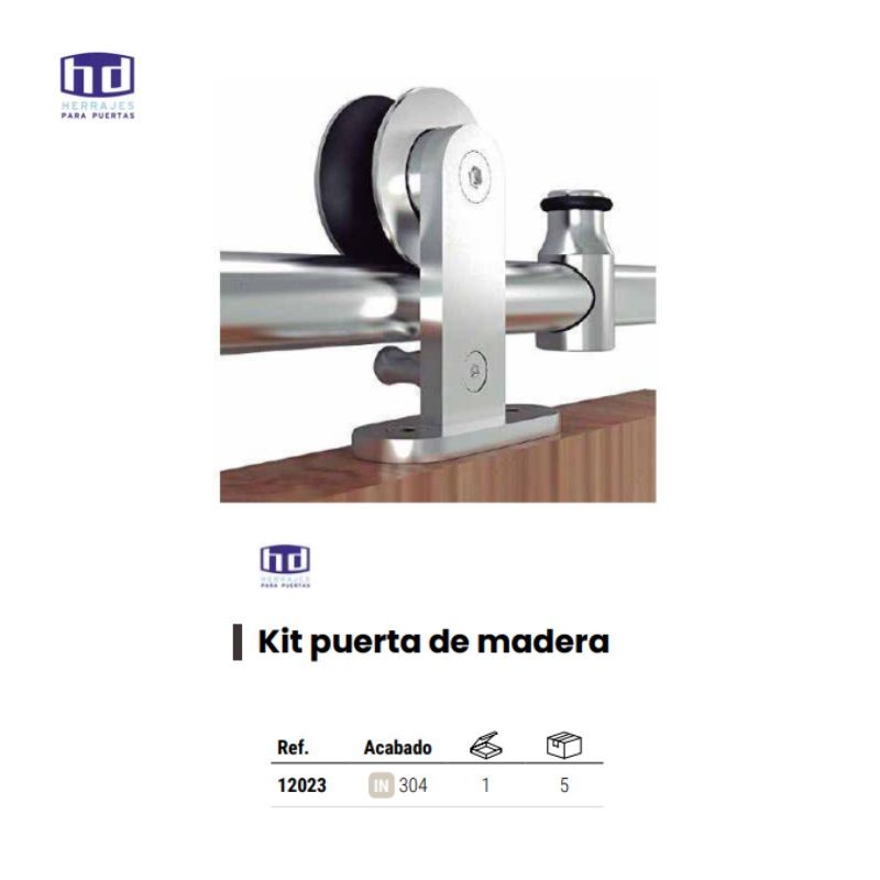 12023 SISTEMA CORREDERA MADERA INOX