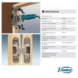 FRESADORA HERRAJES FR129VB 1000W VIRUTEX